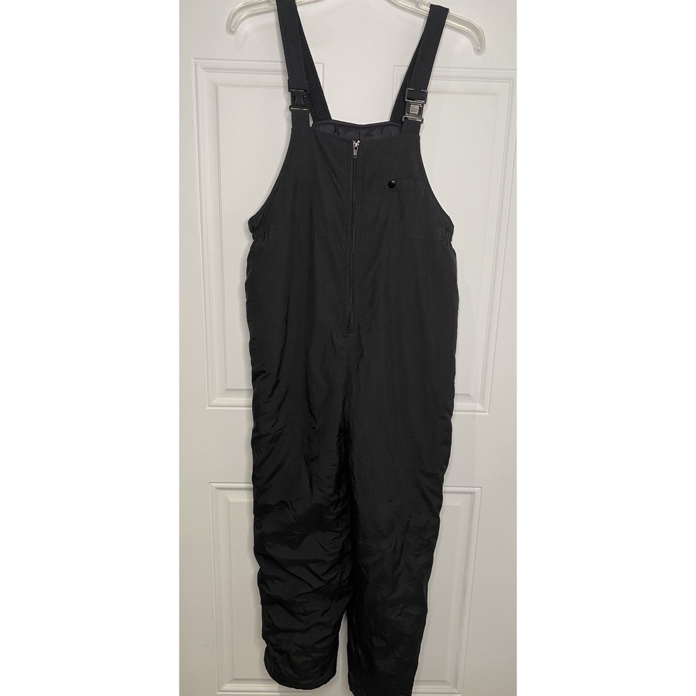 When & Where Child Unisex Size 14 Black Overall Snow Pants Waterproof Snowsuit